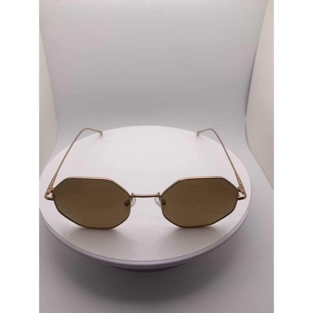 OCTAGON Rose Gold Unisex Sunglasses 52-21-140